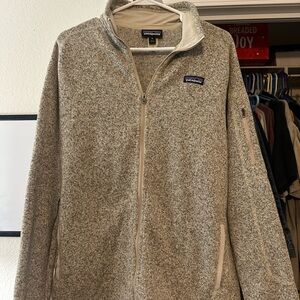 Patagonia Tan and Gray Better Sweater Fleece Jacket